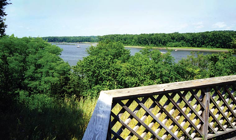 observation platform at Four Mile point