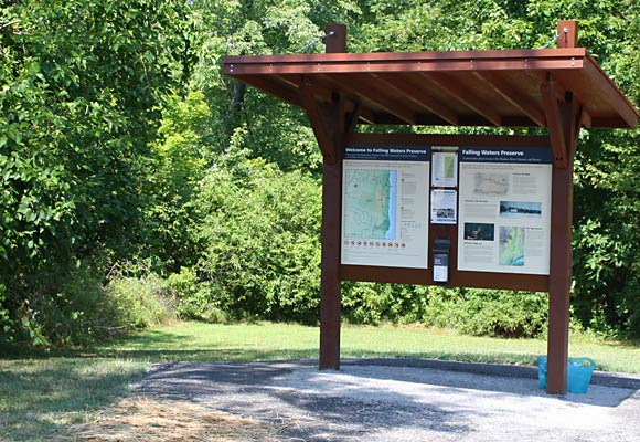 Entry Kiosk at Falling Waters Preserve