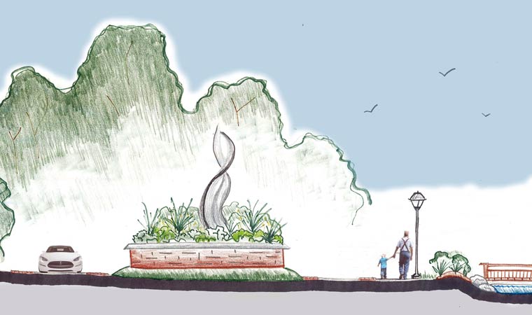 Rendering of Possible Newburgh Waterfront Park Design